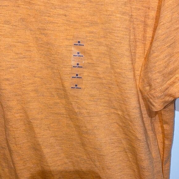 Arizona Jean Co. Men's Orange Heather Two Button Polo Shirt Size Medium NWT - Picture 4 of 8